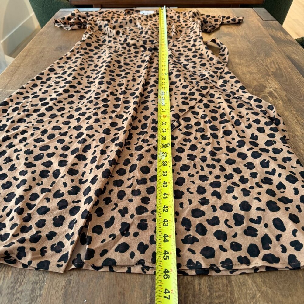Never Fully Dressed Leopard Wrap Midi Dress US 4 - Picture 5 of 7